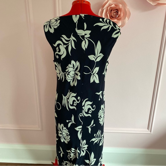 Vintage 90s Northern Traditions Maxi Dress, Floral, Navy/White, Sleeveless, M/L - Picture 5 of 9